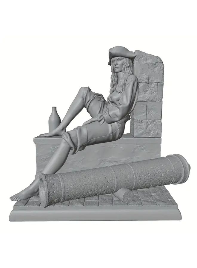 1 24 Scale Unpainted Resin Miniature Figure Sailor on Seat Collectible Model Kit - Image 3
