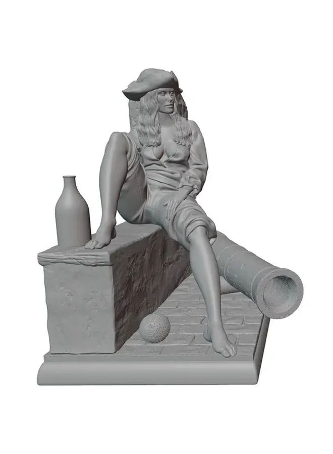 1 24 Scale Unpainted Resin Miniature Figure Sailor on Seat Collectible Model Kit - Image 1