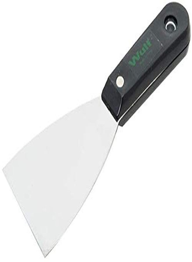 Wulf 3 Inch Heavy Duty Stainless Steel Scraper with Wooden Handle | Premium Plain Scrapper for Mixing, Cutting, Baking, Chocolate, Dough, Art & Construction Use | Professional Kitchen Tool - Image 1