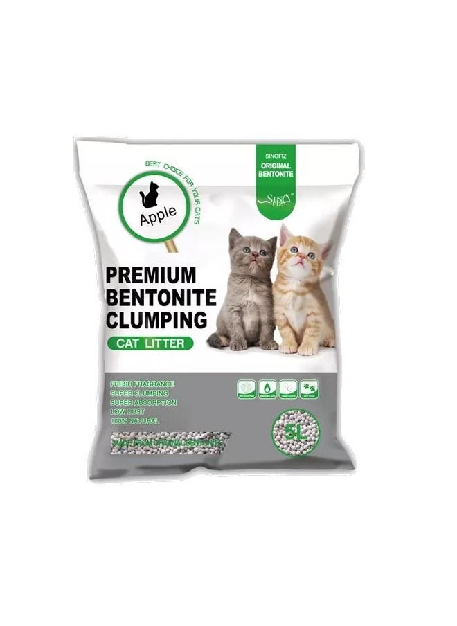 Premium Bentonite Clumping Cat Litter Ball Shape Green Apple Scented 5L - pzsku/Z1B3AEC6BAB599D32BB25Z/45/_/1659468045/06961ce2-bdf6-4b0e-bf7b-ab3f01724eed