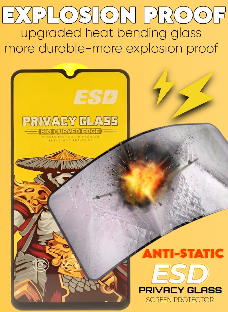 ESD Tempered Dustproof Privacy Glass Screen Protector Compatible For Samsung Galaxy A05 - Image 4