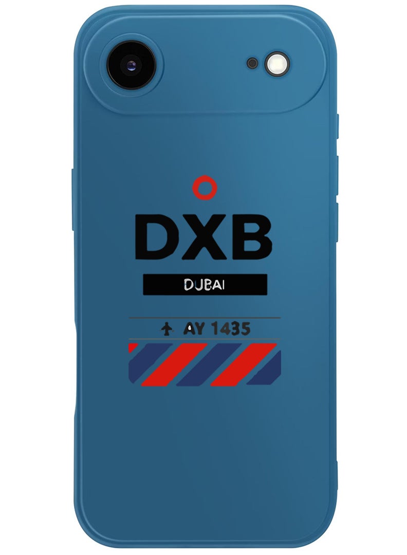 Theodor Protective Slim Fit Case Liquid Silicone Cover with Full Body Protection Anti-Scratch Shockproof Case For Apple iPhone 17 Air (Blue) DXB Airport - Image 1