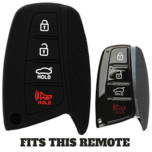 KeylessOption KeyGuardz Keyless Entry Remote Car Smart Key Fob Outer Shell Cover Soft Rubber Case for Hyundai Azera Genesis Santa Fe - Image 3