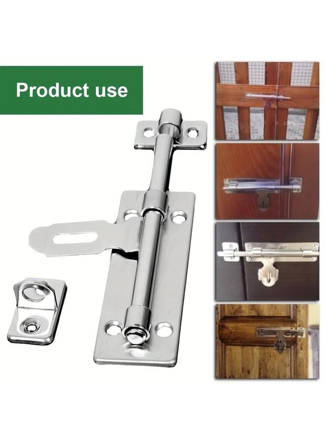 2Pcs Antique Style Flip Door Bolt Lock Stainless Steel Anti Theft Hanging Latch - Image 5