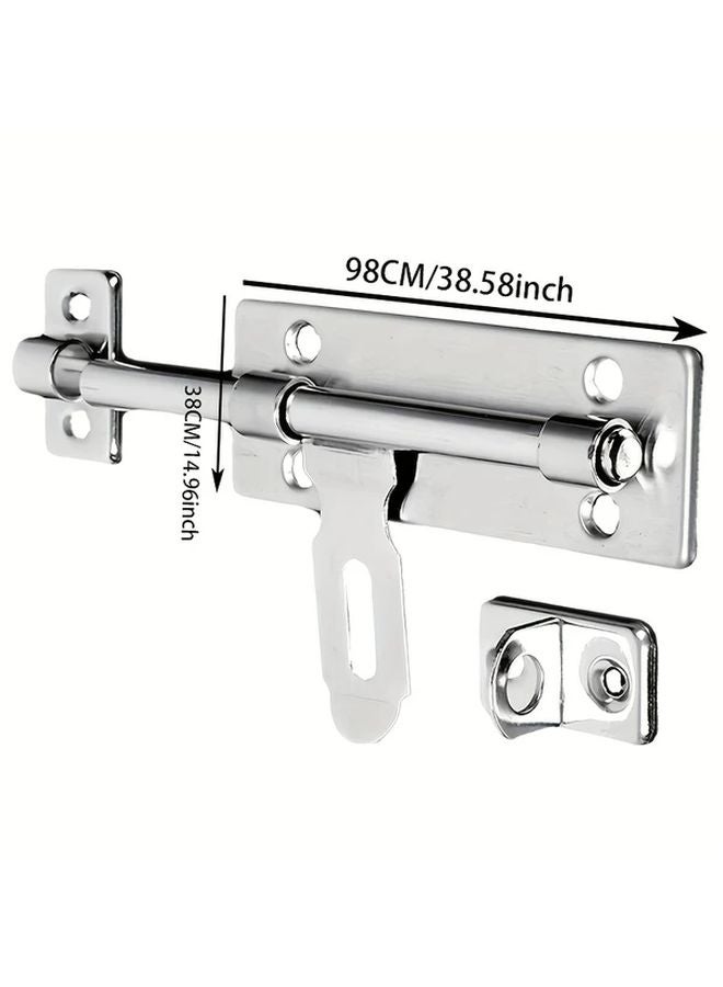 2Pcs Antique Style Flip Door Bolt Lock Stainless Steel Anti Theft Hanging Latch - Image 4