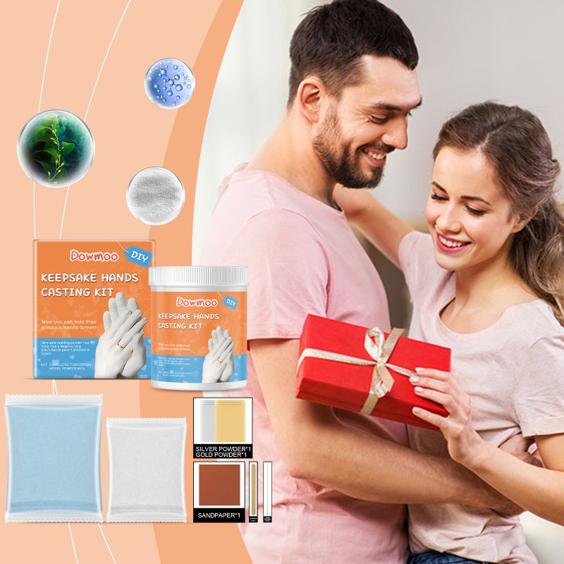 Dowmoo 3D Plaster Model Kit Hand Mold Powder Three-Dimensional Hand Mold Making Model Powder Plaster Hand Mold - Image 2