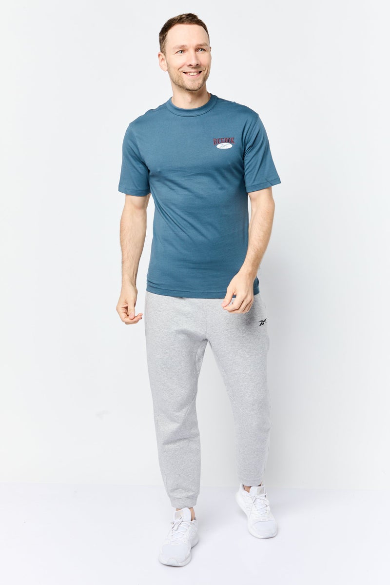 Reebok Men Sportswear Fit Short Sleeve Outdoor T-Shirt, Slate Blue - Image 3