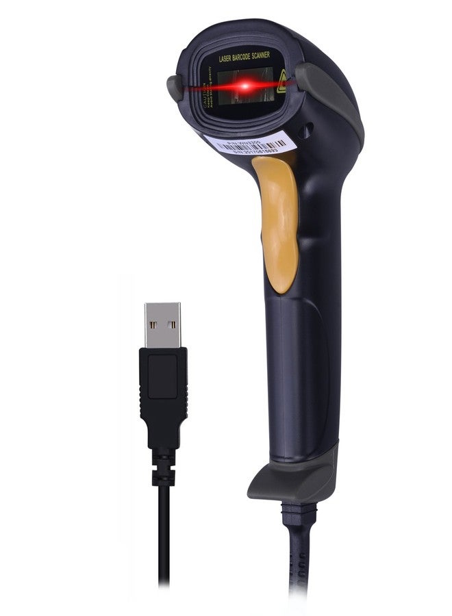 ون نايس ماسح ضوئي ليزري للرموز الشريطية من WoneNice، يعمل بمنفذ USB، سلكي، محمول باليد، أسود اللون - Image 2