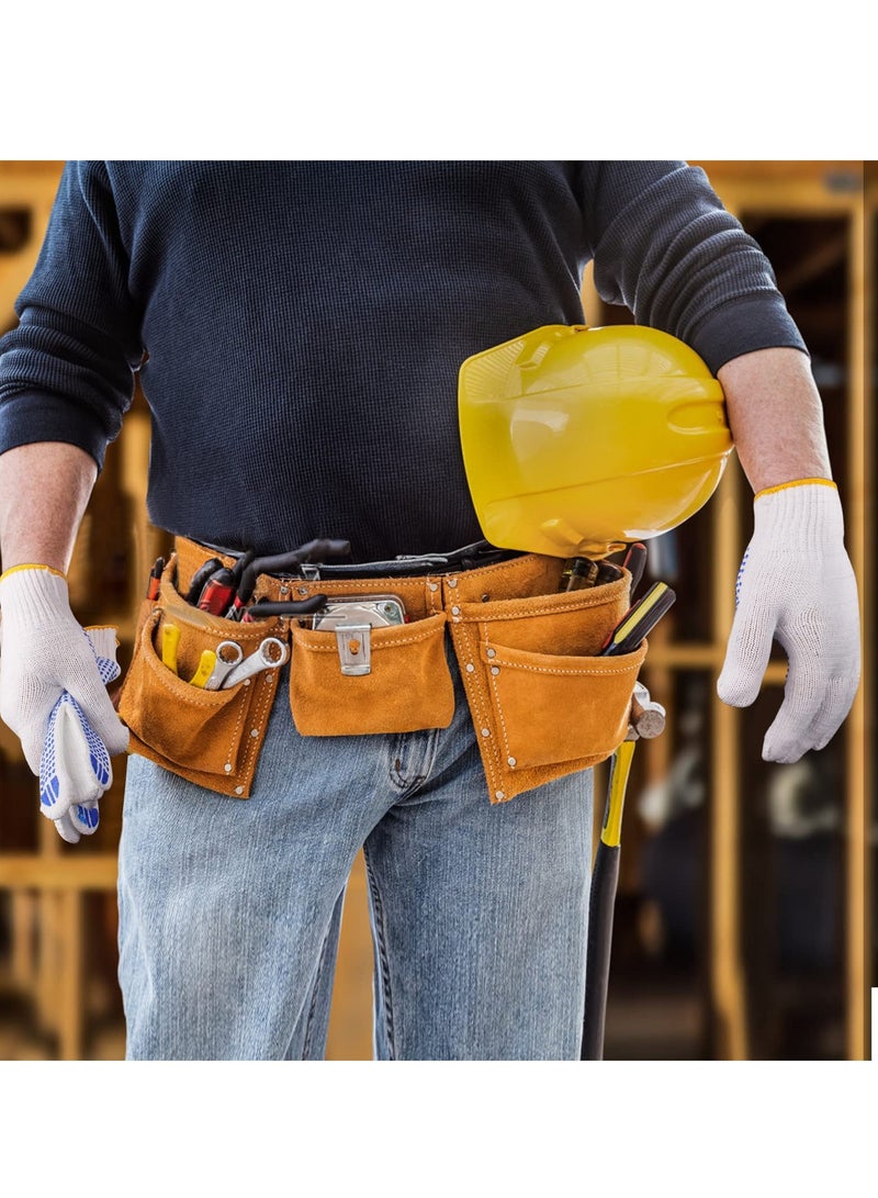 24 زوج من قفازات العمل المصنوعة من البولي فينيل كلوريد المزودة بنقاط للرجال والنساء مريحة وغير قابلة للانزلاق قفازات قطنية لقفازات العمل لفناني الرسم والميكانيكيين والصناعيين والمخازن والبستنة والبن - Image 2