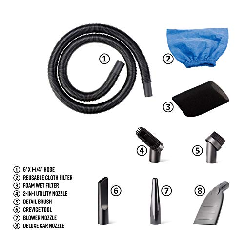 Armor All, AA255 , 2.5 Gallon 2 Peak HP Wet/Dry Utility Shop Vacuum , Orange - Image 3