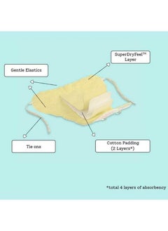 Superbottoms Dry Feel Langotpack Of 6For Unisex Baby Organic Cotton Padded Nappy Langot With Gentle Elastics & A Superdryfeel Layer On Top (Size 0 (Fits 05 Kg) Day Dreamer)  - Image 4