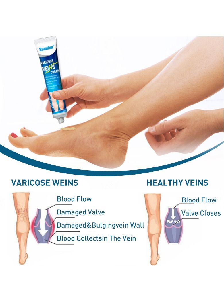 Sumifun Varicose Veins Cream easy to use 100% natural lngredients 20g - Image 3