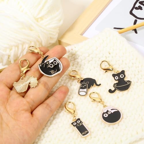 DoreenBeads Stitch Markers for Crocheting and Knitting, Alloy Enamel Crochet Marker Crochet Gifts for Knitting Weaving Sewing Accessories Quilting Jewelry Making - Image 4