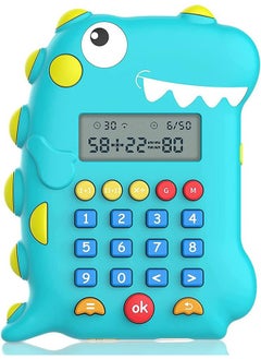Garlo Electronic Math Games for Kids 4-6-8,Dinosaur Calculator for Kids with Music,Addition,Subtraction,Multiplication & Division,Learning Educational Toys Gifts for Boys Girls Age 4 5 6 7 8+  - Image 1