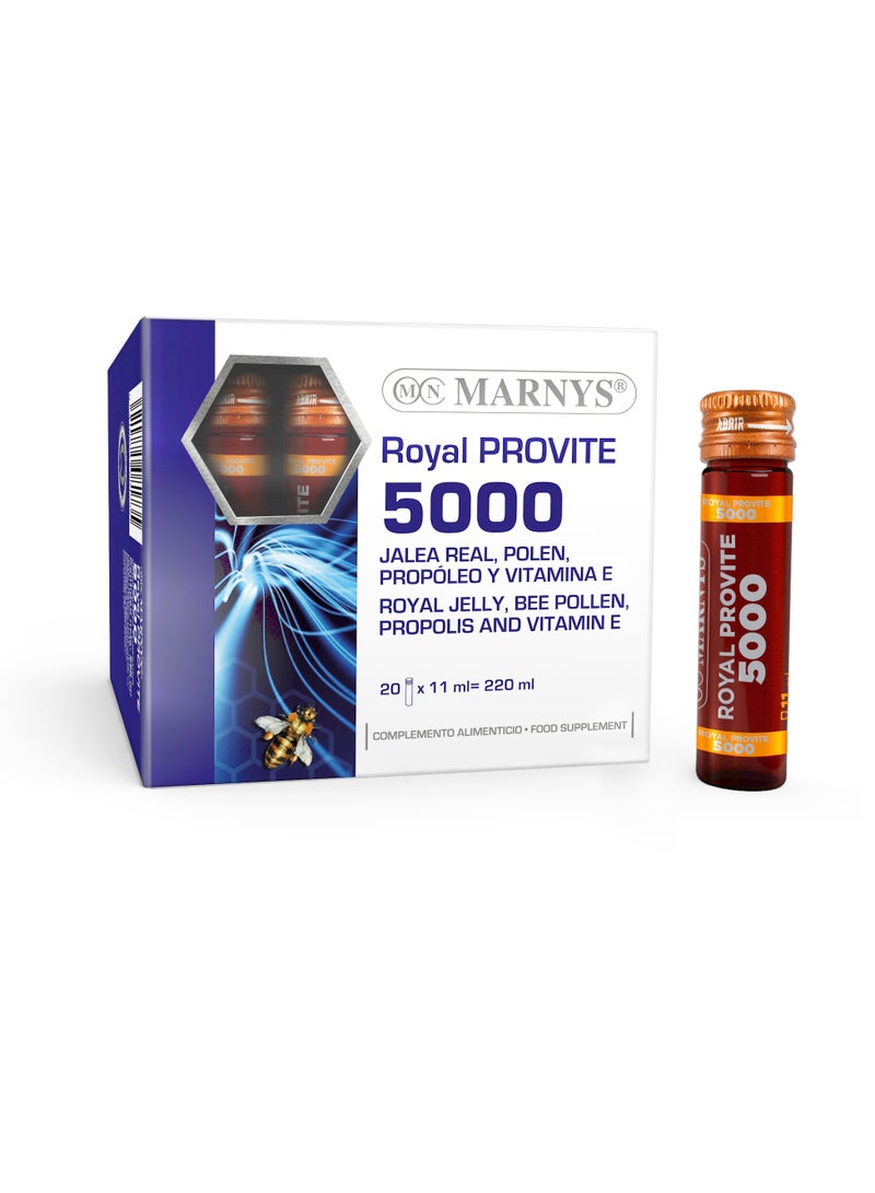 Marnys Royal Provite 5000 - Natural Energy & Immune Support with Concentrated Royal Jelly - Propolis - Bee Pollen - Vitamin E - 20 Drinkable Vials - buy 1 get 1 free - Image 2
