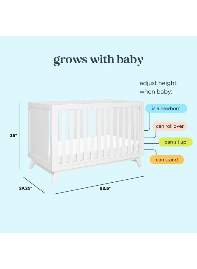 Davinci Otto 3-in-1 Convertible Crib in White, Greenguard Gold Certified - Image 5