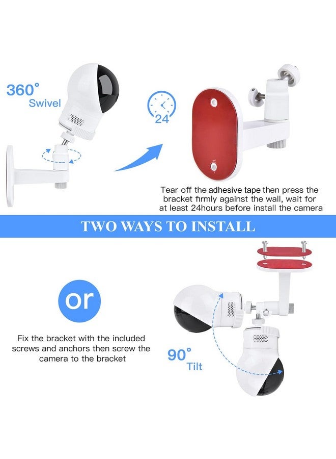 wochel Adjustable Baby Monitor Wall Mount for Eufy Spaceview, Spaceview Pro and Spaceview S Baby Monitor, Perfect View Angle and Easy Installation Without Drilling - Image 4
