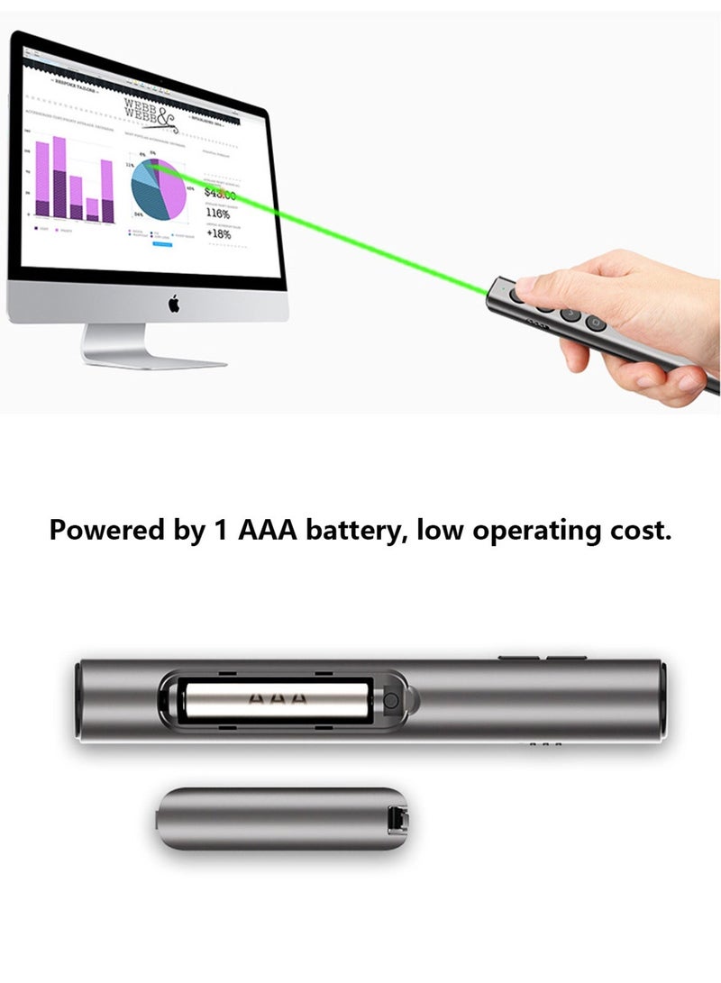 MOLEWHALE Black Presentation Clicker for PowerPoint Presentations, 2.4GHz USB Wireless Presenter Plug & Play PowerPoint Clicker for Mac/ Keynote/ Computer/ Laptop - Image 4