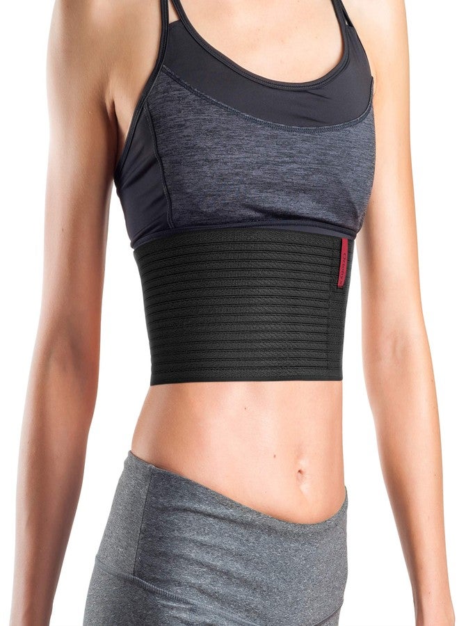 ORTONYX 6.25" Broken Rib Brace for Men and Women - Elastic Chest Wrap Comppression Support Belt - Rehabilitation of Cracked, Fractured, Dislocated Ribs Post-Surgery Aid S/M Black / ACOX5256-BK-SM - Image 1