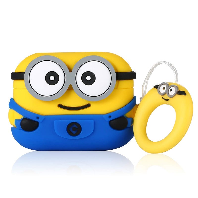 Meyaar AirPods Pro 3 Cover Case, Carabiner Included, [Shock Proof] [Light & Compact], Cute Silicone Armor - (Minion) - Image 5