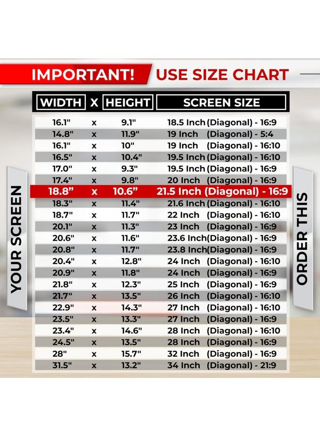 SightPro 21.5 Inch Computer Privacy Screen Filter for 16:9 Widescreen Monitor - Privacy and Anti-Glare Protector - Image 3