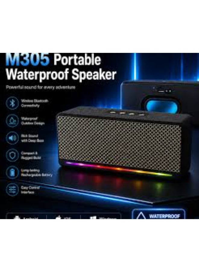 Dreamzon Portable Waterproof Bluetooth Speaker with RGB LED Lights, Deep Bass Stereo Sound, Rechargeable Wireless Speaker for Indoor & Outdoor Use - Image 3