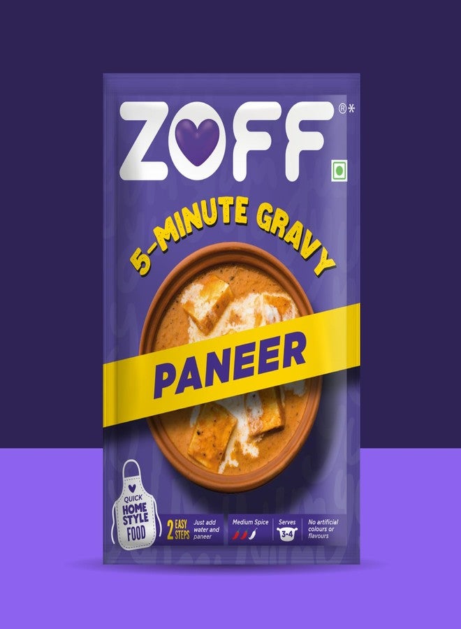 ZOFF 5-Minute Paneer Masala Gravy Mix - Quick & Easy Indian Curry - Authentic Homestyle Flavor for Rice, Roti, or Bread – 90g - Image 1