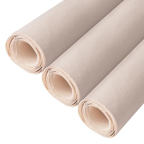 UBCGOTT Natural Cotton Duck Canvas Fabric, 60 inches Wide, Heavyweight, for Arts and Crafts (Natural 7oz, 1 Yard) - Image 1