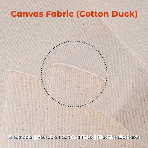 UBCGOTT Natural Cotton Duck Canvas Fabric, 60 inches Wide, Heavyweight, for Arts and Crafts (Natural 7oz, 1 Yard) - Image 3