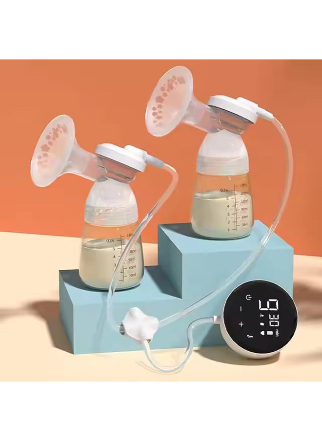 kiddoz Electric Automatic Painless Milk Collector Breast Pump - Non-Manual, Portable, Multi-Mode, 2 Bottle , Bilateral Ppsu  - Image 1