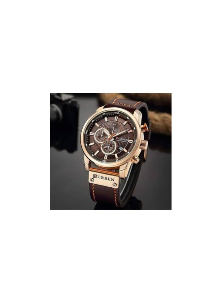 CURREN " A luxurious men's suede watch with an elegant design suitable for all occasions" - Image 1
