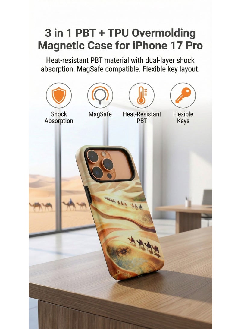 ThangCore Iphone17-Pro，3 in 1 PBT + TPU Overmolding Magnetic Creative Design Phone Case - Image 5