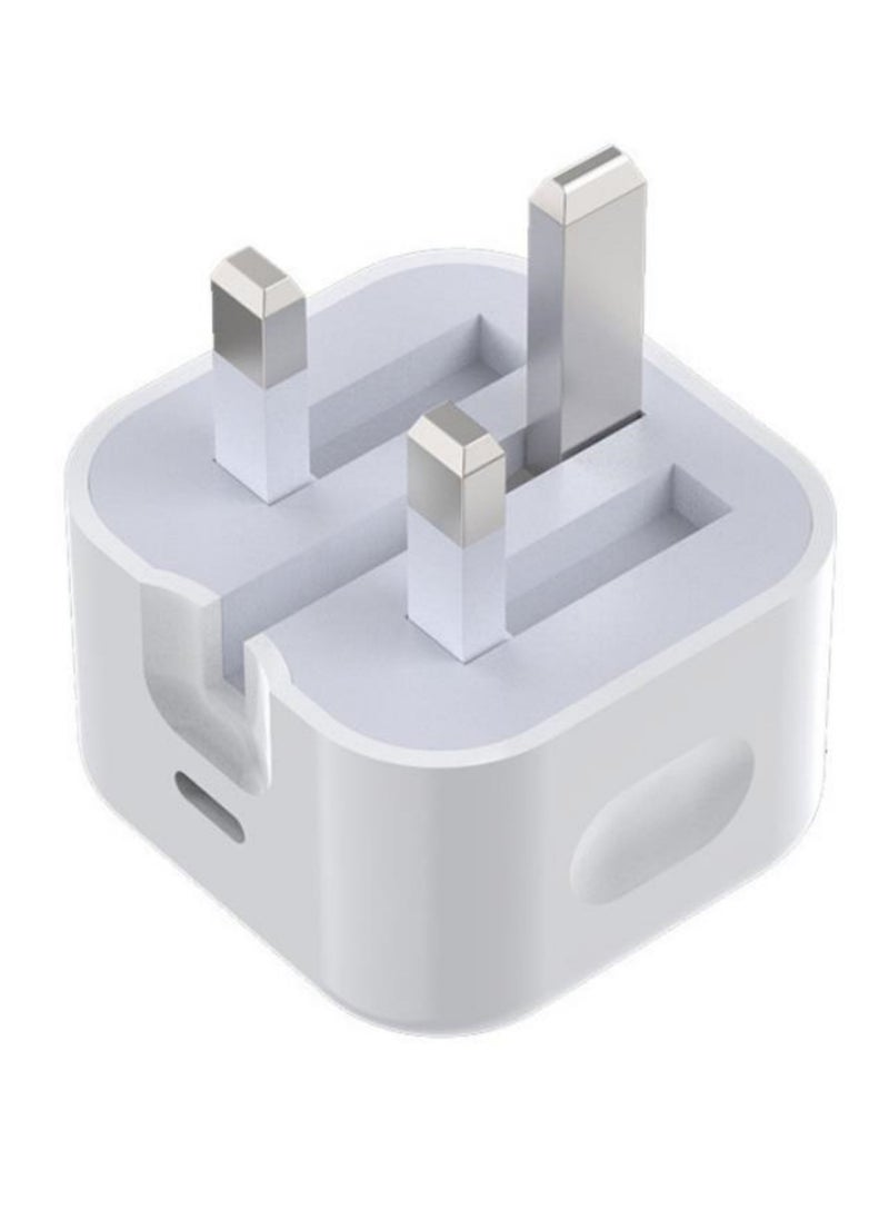 Generic - 20W USB-C Power Adapter For iPhone 15 Pro max/15 Pro/15 plus/15/14 Pro Max/13 Pro Max/14/13/iPad  white - Image 1