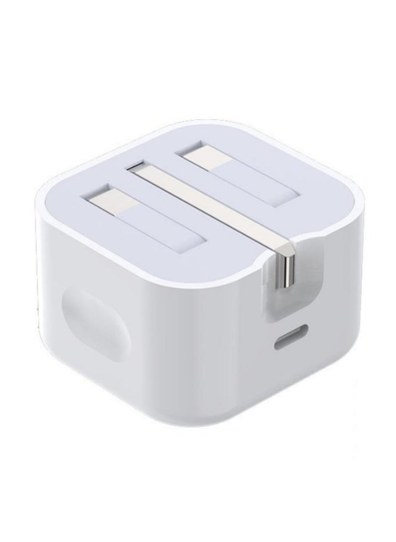 Generic - 20W USB-C Power Adapter For iPhone 15 Pro max/15 Pro/15 plus/15/14 Pro Max/13 Pro Max/14/13/iPad  white - Image 1