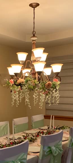 OrgMemory Peony Flower Garland, Rose Flower Swag, 6' Wedding Arch Flowers for Wedding Decor Home Table Runner Mantle Party Decor (Champagne Peony Garland) - Image 3