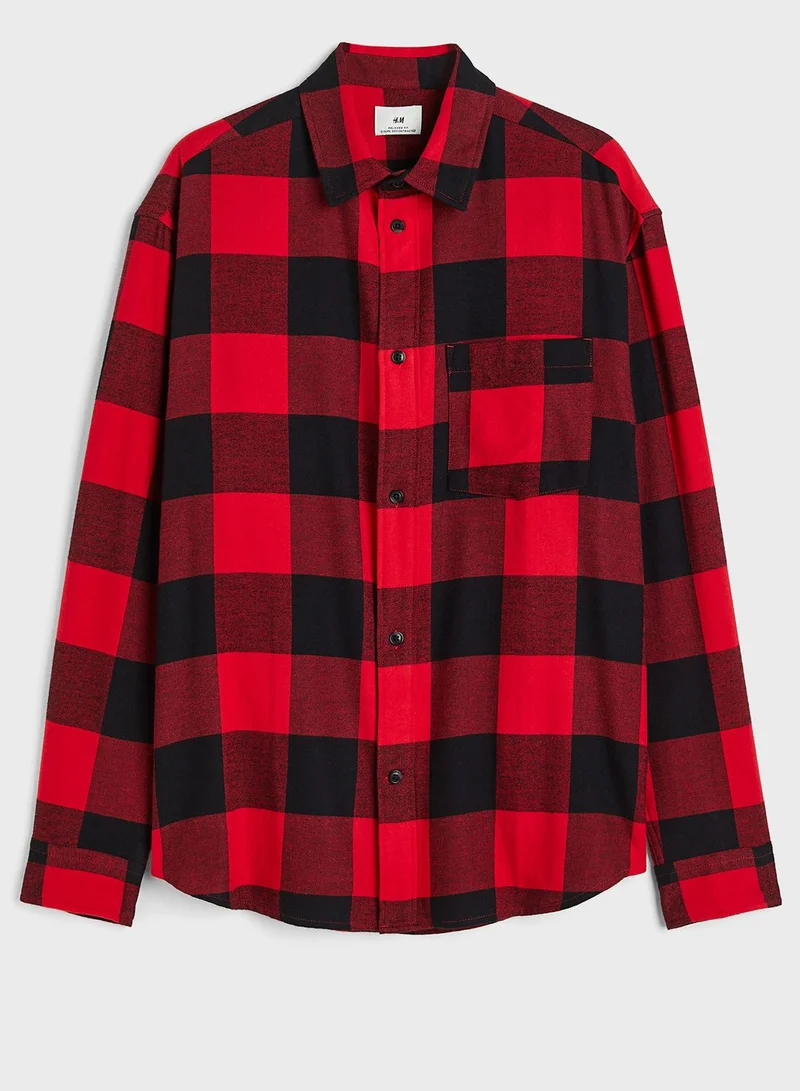 H&M Checked Relaxed Fit Shirt
