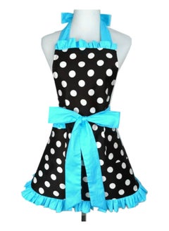 NIBEMINENT Polka Dot Pattern Apron Blue/Black/White 62 x 110centimeter 