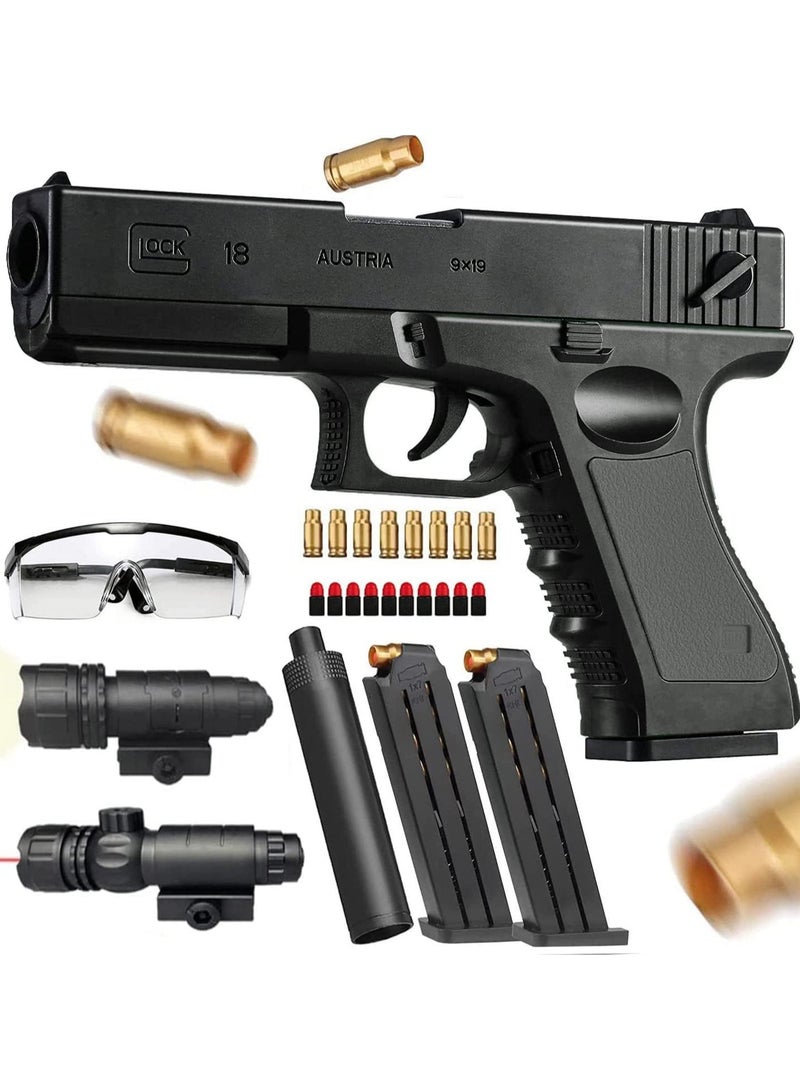 Dress-Up Accessories Glock Foam Blaster Toy Gun – Includes Magazine, Bullets, and Silencer | Safe Soft Foam Play, Perfect Children's Gift for Imaginative Role Play & Outdoor Fu - Image 1