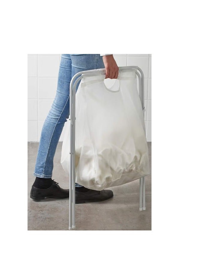 TechFort Laundry Bag With Stand White 41x43x64cm - Image 2