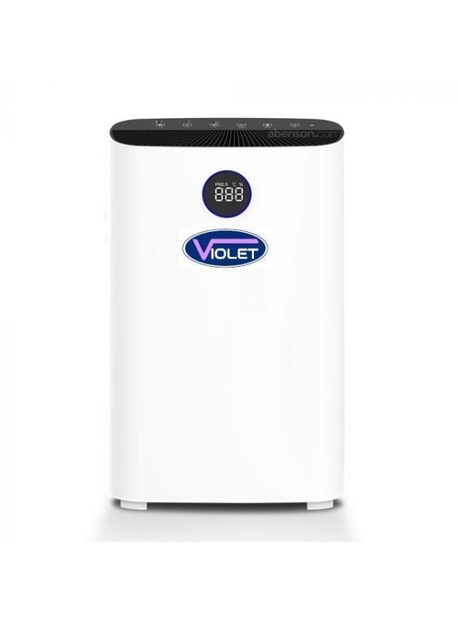 فايوليت جهاز تنقية وتعقيم الهواء VOILET (AP2006-X)، مزود بفلتر HEPA-13، وفلتر كربون نشط، وتعقيم الهواء بالأشعة فوق البنفسجية (النوع C)، وفلتر محفز ضوئي بتقنية النانو، وجهاز تحكم عن بعد، مناسب لغرف بمساحة 40 مترًا مربعًا. - Image 1