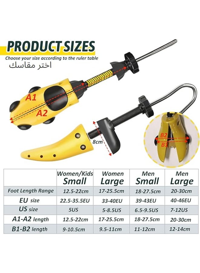 يلا جوي موسع الأحذية، قابل للتعديل لطول وعرض الحذاء والحفاظ عليه، يدعم الشكل ويمتد الطول للرجال والنساء والأحذية الرياضية والمدربين والأحذية المسطحة (زوج واحد، كبير) - Image 5