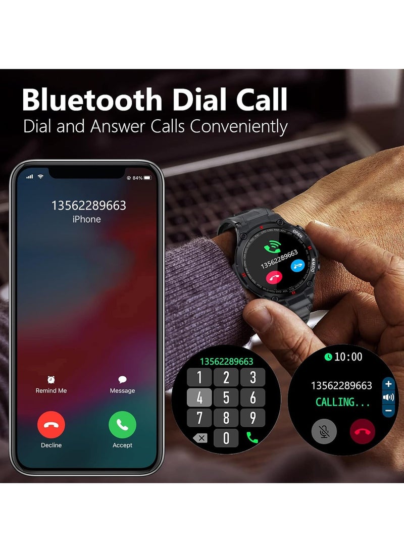 K22 Smart Watch Round Screen Bluetooth Call Outdoor Sports Pedometer Blood Oxygen Blood Pressure Health Monitoring Music Control (Green) - Image 5