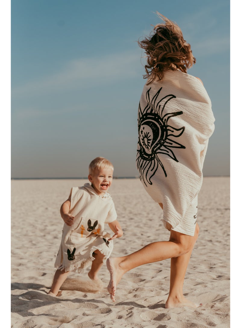 COTTON BEACH TOWEL - ANATOLIAN SUN DESIGN
