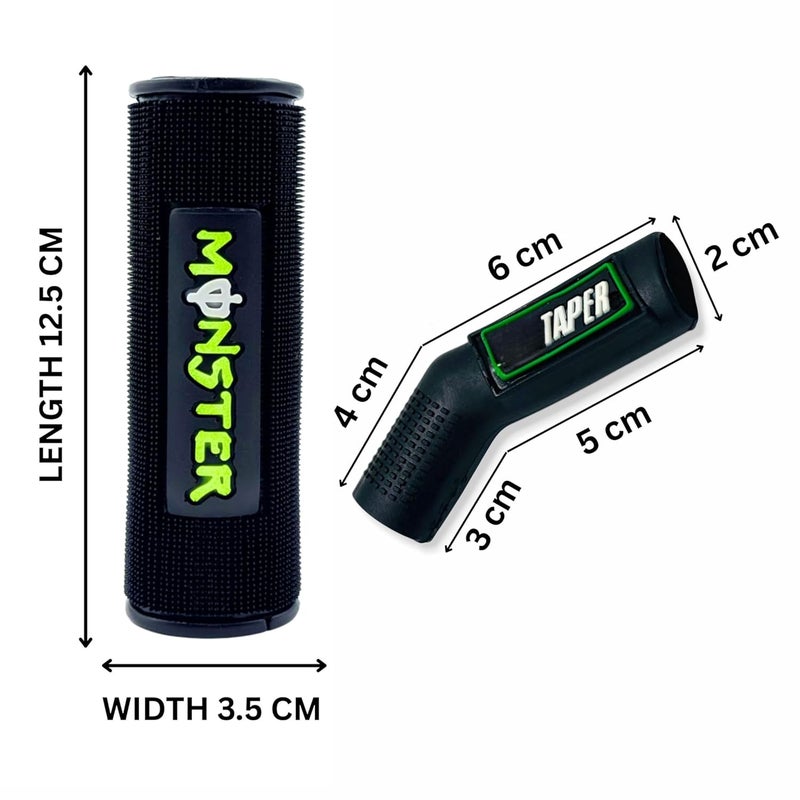 ZENITH Universal Scooty, Motorcycle Soft Rubber Handle Grip Cover & Gear Shift Cover Combo Comfort for Honda Activa,Yamaha, Bajaj, Hero (MONSTER GREEN + GEAR SHIFT COVER 2PC) - Image 2
