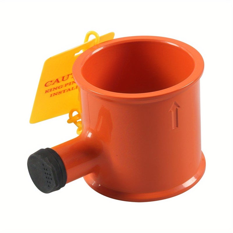 Heavy Duty Aluminum Alloy Anti Theft Trailer Lock With Key Lock Adjustable Orange Cylinder Design For RV Camper Van Secure Entry For Outdoor Storage Camper Accessories Metallic Finish Durable Construction - Image 1