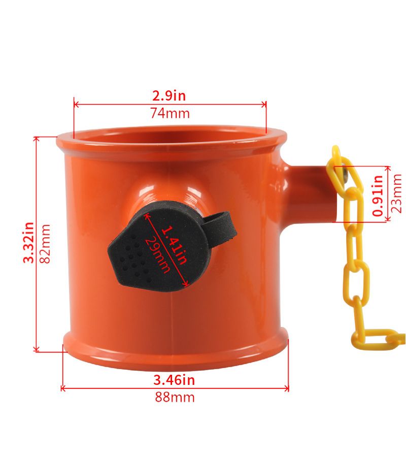 Heavy Duty Aluminum Alloy Anti Theft Trailer Lock With Key Lock Adjustable Orange Cylinder Design For RV Camper Van Secure Entry For Outdoor Storage Camper Accessories Metallic Finish Durable Construction - Image 2