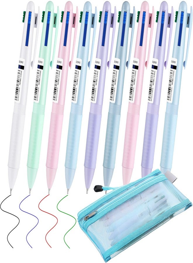 تيناري أقلام تيناري متعددة الألوان، 8 قطع في قلم واحد، قلم حبر جاف ملون 4 في 1، رأس رفيع 0.5 مم، كتابة سلسة، مع جراب شبكي بسحاب، حبر متنوع، مثالية للعودة إلى المدرسة، للطلاب، الفصول الدراسية، التدوين، المكتب، المعلم، والمنزل - Image 1