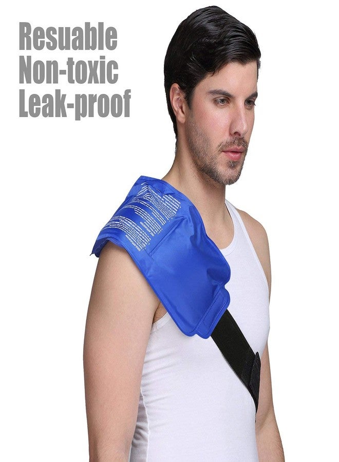 Prostuff.in® Reusable Back Ice Gel Pack With Strap Hot Cold Therapy For Back, Knee, Waist, Arm, Elbow, Shoulder, Ankle, Hip - Portable, Soft & Flexible Pain Relief Gel Bag Blue Color 1 Pcs (15 x 6) - Image 4