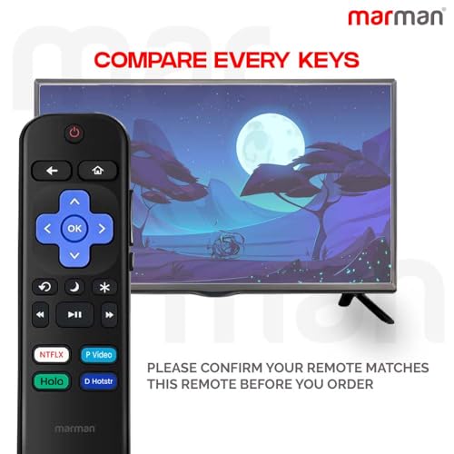 marman® Compatible with TCL Roku Streaming Stick Remote Control Non Voice Command with Hotkeys Feature Match the Keys Exactly with Existing Model - No Pairing Required - Image 5