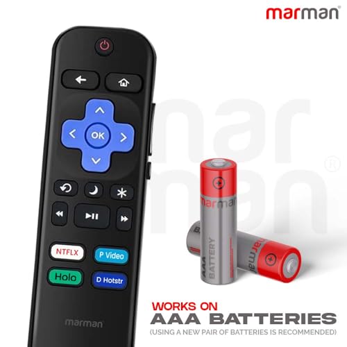 marman® Compatible with TCL Roku Streaming Stick Remote Control Non Voice Command with Hotkeys Feature Match the Keys Exactly with Existing Model - No Pairing Required - Image 4